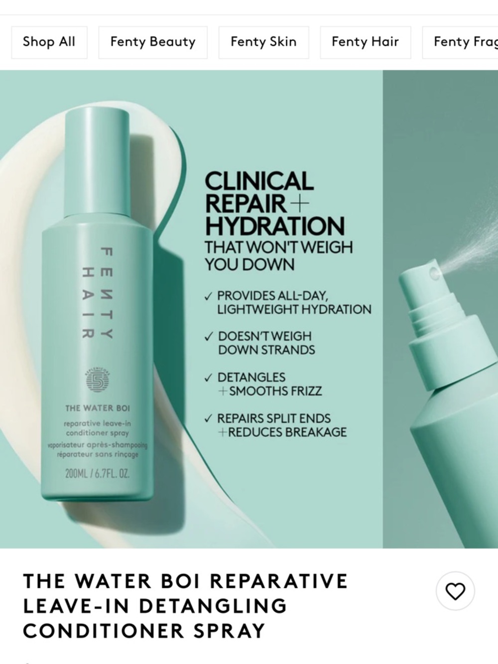 Reparative Leave-In Conditioner Spray